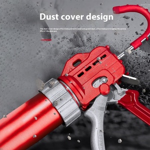Pistolet à mastic manuel sans fil en aluminium 600 ml avec buses coniques rouges pour colle adhésive en sachet thermofusible - Product Image 3