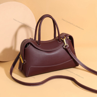 Tas Bantal Retro Boston untuk Wanita, Tas Selempang Kulit PU dengan Tali yang Dapat Disesuaikan