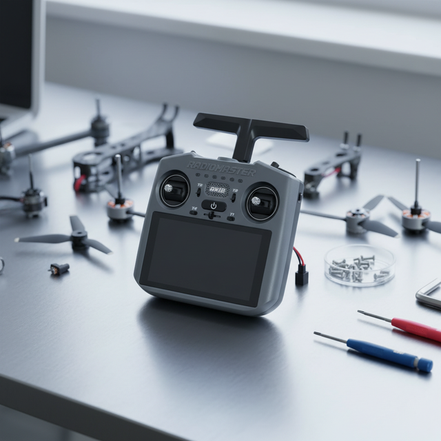 RadioMaster AX12 Android Remote Control with 5.5-inch HD Touchscreen and 2.4GHz Hall-effect Joystick FPV Racing Drone Parts