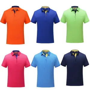 190 gsm high quality 100% polyester OEM logo custom plain blank men's short sleeve golf polo t shirt polo shirt t-shirt