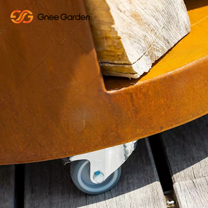 Barbecue à bois en acier corten de qualité supérieure, robuste et moderne, couleur rouille, avec certification CE - Product Image 6