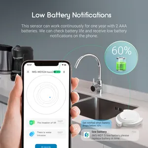 INKBIRD IWS-WD1 WiFi Wireless Wasser lecks ensor Telefon APP Benachricht igung Smart Flood Detector Alarm Alarm für Badezimmer