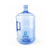Bouteille d'eau réutilisable ronde en PC transparente, anti-fuite, nouveau matériau, 18 litres, pour grossistes
