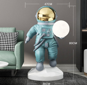 Marée jouer fibre de verre galaxie astronaute avec veilleuse grand astronaute salon ornements maison astronaute Sculpture artisanat - Product Image 3