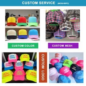 Tùy Chỉnh Lưới Màu Thêu In Logo Chất Lượng Cao 5 Bảng Điều Chỉnh Lưới <span class=keywords><strong>Snapback</strong></span> Mũ Trống Polyester Đồng Bằng Cổ Điển Trucker Mũ - Product Image 2