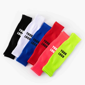 OEM Custom Logo Soccer Leg Protector Nylon or <strong>Polyester</strong> Calf Compression Sleeve Athlete Football Leg Sleeves Footless <strong>Sock</strong> T/T - Product Image 1