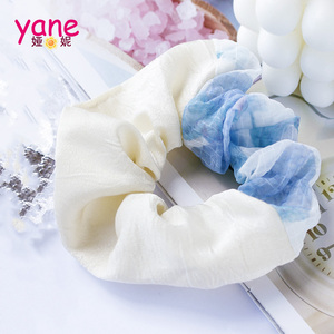 Yane Nhỏ Tươi Chắp Vá Gạc Lớn Tóc Vòng Tròn Nữ Scrunchies Ngọt Ngào Phong Cách Đuôi Ngựa Tie Tóc Cho Phụ Nữ - Product Image 2