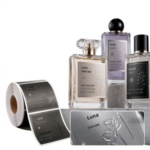 Étiquettes de parfum en <span class=keywords><strong>PVC</strong></span> anti-contrefaçon, étiquettes adhésives imperméables, logo personnalisé, design de marque pour les flacons de cosmétiques - Product Image 1