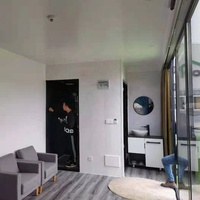 Maison conteneur d'appartement de luxe moderne en structure acier, facilement déplaçable, préfabriquée pour chambre, école, bureau, magasin