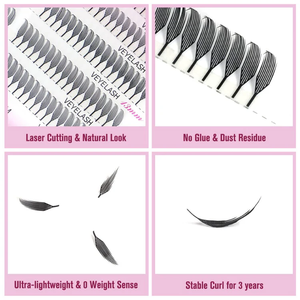 Pestañas Postizas Pre-Formadas VEYELASH Birdie Lashes, Ultra-Ligeras de 0.04MM, Hechas a Mano por Técnicos Profesionales Certificados, Acabado Mate - Product Image 3