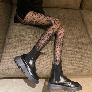 Collants vintage en dentelle ajourée, collants résille effet toile d'araignée pour femme - Product Image 5