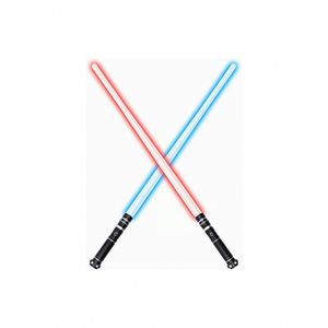 Sabre laser électrique en plastique de haute qualité pour duel et cosplay, avec LED clignotantes, couleurs infinies et fonctions sonores - Product Image 1
