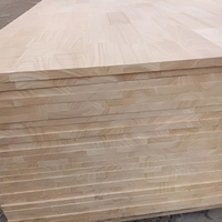 Panneau de bois massif en caoutchouc sans peinture, assemblé par joint de doigt, pour meubles, armoires, placards, placages, chaises, plateaux, tables à manger