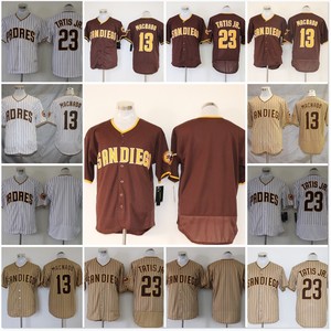 Maillots des Padres de San Diego, tailles 13 et 23, uniformes de baseball pour hommes et femmes, design rayé, coupe ample, vêtements de sport à manches courtes - Product Image 2