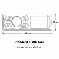 Pemutar MP5 Mobil 1 Din Layar Digital HD 3.0 Inci Radio FM Bluetooth Mendukung Mirror Link USB TF AUX SWC Kamera-VOLOX