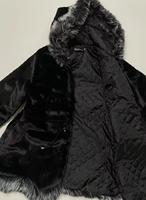 Nouveau Manteau en Fausse Fourrure Femme – Longue Veste Oversize avec Capuche Fourrée, Chaud et Luxueux Vêtement d'Extérieur Hivernal (Service OEM)