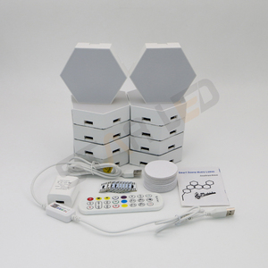 New <span class=keywords><strong>2025</strong></span> RGB <span class=keywords><strong>LED</strong></span> lục giác đèn bảng điều chỉnh ánh sáng từ hình lục giác Modular nhạy cảm cảm cảm biến đèn DIY tường trang trí sáng tạo - Product Image 3