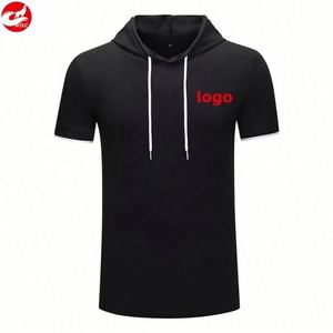 Hoodie Homme Grande Taille à Manches Courtes Style Hip Hop en Noir et Blanc, Tricoté, Écologique, Anti-rétrécissement, Imprimé, Tendance Estivale - Product Image 4