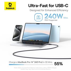 <span class=keywords><strong>Cable</strong></span> <span class=keywords><strong>Baseus</strong></span> Picogo de Carga Rápida Magnética de 240W, Tipo C, <span class=keywords><strong>USB</strong></span> C para iPhone 16 15 - Product Image 4