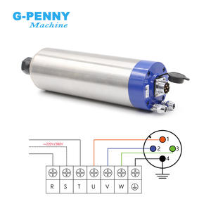 G-penny <span class=keywords><strong>2</strong></span>.2KW ER20 Bullet type refroidi à l'eau broche 220v/380v cnc refroidi à l'eau moteur de broche - Product Image 5