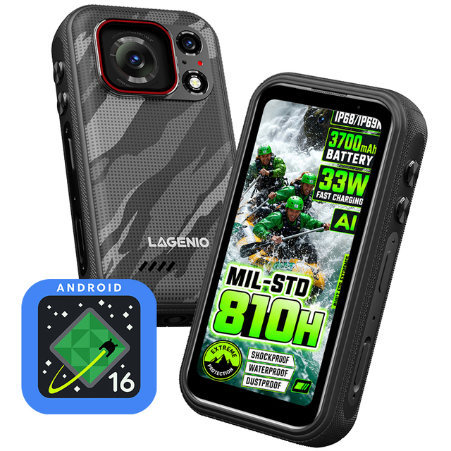 LAGENIO Eagle Pro Rugged Phone with Action Camera 4k 60fps 5G Android 16 Global OEM Factory Price Téléphone Robuste Portables