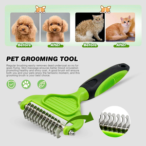 Stuoie per la <span class=keywords><strong>toelettatura</strong></span> dei peli di animali domestici rimozione sottopelo rastrello spazzola per cani e gatti - Product Image 3