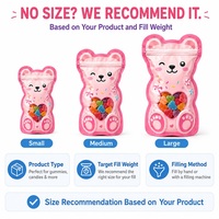 Sachets personnalisés découpés sur mesure en Mylar, en forme de bonbons, avec fermeture éclair refermable, emballage anti-odeur pour snacks sucrés, fourniture OEM pour marques