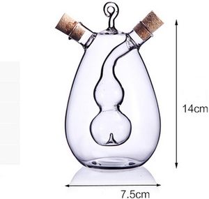 Bouteilles et bocaux de rangement scellés pour condiments et assaisonnements, bouteille en verre 2-en-1 double couche pour sauces, huiles et vinaigres - Product Image 2