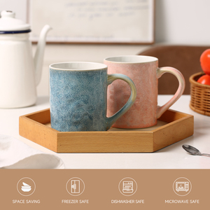 Bộ <span class=keywords><strong>2</strong></span> đầy màu sắc 18OZ lớn cốc cà phê gốm với xử lý phong cách độc đáo cốc lớn cho phụ nữ và nam giới - Product Image 4