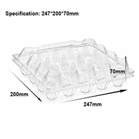 Boîte de rangement pour œufs à double couche avec 20 compartiments pour réfrigérateur, plateau à œufs empilable transparent avec conteneur à œufs en plastique transparent pour la cuisine