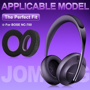 Coussinets d'oreille de remplacement Jomwag pour casques <span class=keywords><strong>700</strong></span>/NC700 - Coton et mousse à mémoire de forme, design noir/violet rafraîchissant - Product Image 2