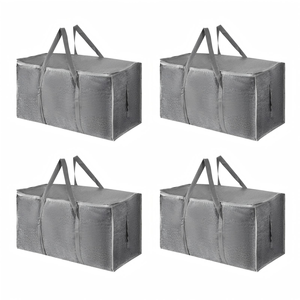 Sacs de déménagement transparents extra larges, sacs de rangement robustes avec fermeture éclair et poignées - Product Image 4