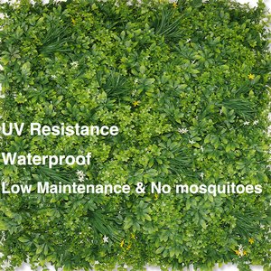 Mur de <span class=keywords><strong>gazon</strong></span> <span class=keywords><strong>artificiel</strong></span> résistant aux UV, tapis de plantes vertes mélangées, paysage vertical extérieur, haie pour <span class=keywords><strong>terrasse</strong></span> de restaurant, décoration de Pâques - Product Image 6