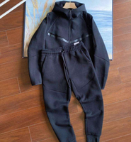 Ensemble de survêtement personnalisé pour homme avec blocs de couleur, veste à fermeture éclair intégrale et pantalon de jogging, coupe décontractée, vêtements de sport, fournisseur OEM ODM en gros B2B