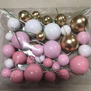32 Piezas <span class=keywords><strong>de</strong></span> Adornos para Pastel, Bolas Decorativas para Hornear, Bolas Falsas para Decoración <span class=keywords><strong>de</strong></span> Pasteles, Bodas, <span class=keywords><strong>Cumpleaños</strong></span>, Fiestas, Postres y Cupcakes - Product Image 3