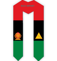 Écharpe de graduation unisexe best-seller avec drapeau de la Martinique, pour les diplômés de l'école supérieure, fière écharpe de graduation multiculturelle pour les études à l'étranger