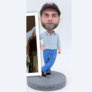 Pleasant Custom Cartoon Resin <b>Bobble</b> <b>Head</b> 4inch Handmade Sculpture for Mother's Day Family Reunion Wedding Anniversary Gifts - Product Image 2