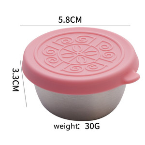 <b>Leakproof</b> Reusable Stainless Steel Seasoning Sauce Salad Container with Lid Kitchen Accessories Sauce Cup - Product Image 4