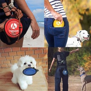 Bol pour chien Bols pour animaux de compagnie Produits les plus vendus Chien en silicone pliable pour chien Bouteille d'eau Sac d'opp en silicone pliable Poo <span class=keywords><strong>Rano</strong></span> 4 TPE - Product Image 6