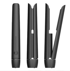 Alta calidad portátil 2 en 1 recargable USB inalámbrico Mini <span class=keywords><strong>plancha</strong></span> de pelo de hierro plano <span class=keywords><strong>mejor</strong></span> pinzas de pelo de cerámica de mano - Product Image 1