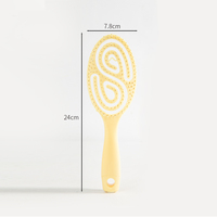 LOGO Brosse de massage pour le cuir chevelu légère et incurvée Brosse à cheveux démêlante pour le coiffage quotidien