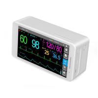 Monitor Tanda Vital Hewan Vericare JM-5 Layar Sentuh 5.5 Inci TEMP SPO2 NIBP ECG PR Portabel untuk Klinik Rumah Sakit Hewan Kecil