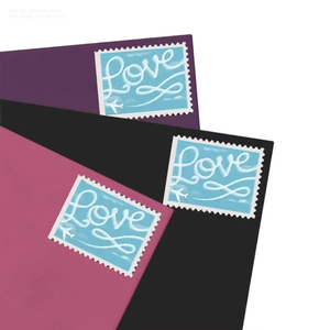 Estampillas Postales, Libro de Etiquetas, Pegatinas Postales, Impresión de 100 Unidades, 2017 Love Skywriting, Etiquetas de Estampillas Postales Individuales Perforadas - Product Image 1