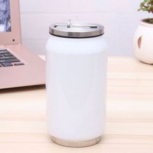 Bouteille isotherme sous vide en acier inoxydable à double paroi, style canette de cola, 350/500 ml (12 oz/17 oz), avec couvercle à clapet et paille - Product Image 3