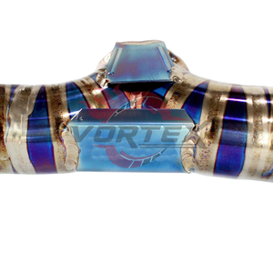 Tuyau d'échappement en alliage de titane Vortex pour Camry, 1,2 mm, finition bleue brûlée, effet écaille de poisson, soudé TIG, son agressif haute performance - Product Image 2