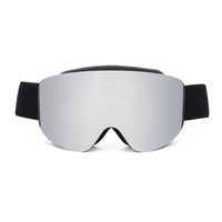 Lunettes de ski personnalisées avec protection UV400 Lunettes de snowboard pour le sport Lunettes de ski anti-buée OEM Lunettes de ski à lentille magnétique avec sangles Googles