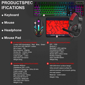Cool Dongguan Factory OEM Eclado <span class=keywords><strong>Gamer</strong></span> <span class=keywords><strong>Clavier</strong></span> <span class=keywords><strong>Souris</strong></span> <span class=keywords><strong>Ensemble</strong></span> 7 RGB Couleur <span class=keywords><strong>Clavier</strong></span> <span class=keywords><strong>Souris</strong></span> <span class=keywords><strong>Casque</strong></span> - Product Image 4