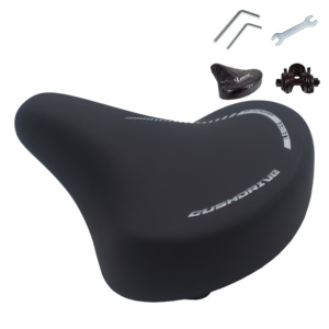 Venta caliente stock en EE. UU. almacén de cuero sintético negro cómodo sillín de Bicicleta de ciudad para las mujeres - Product Image 1