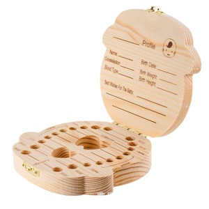 Caja de Madera Jiazhilin para Dientes de Leche con Almacenamiento para Cabello, Diseño Creativo para Recuerdos de Bebé - Product Image 5