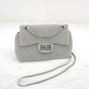 Wholesale fashion shiny rhinestone beads women purse and handbags diamonds bag luxury tote bag classy bags